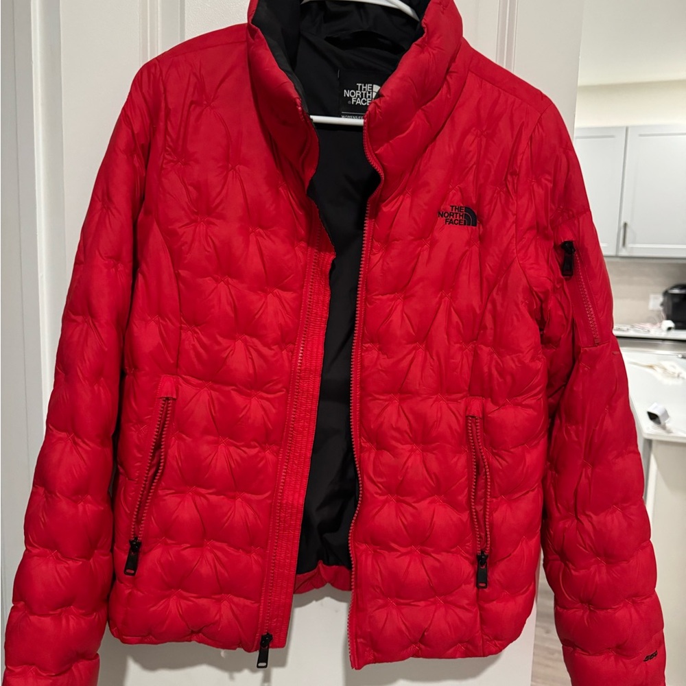 The North Face Cherry Red Quilted Jacket